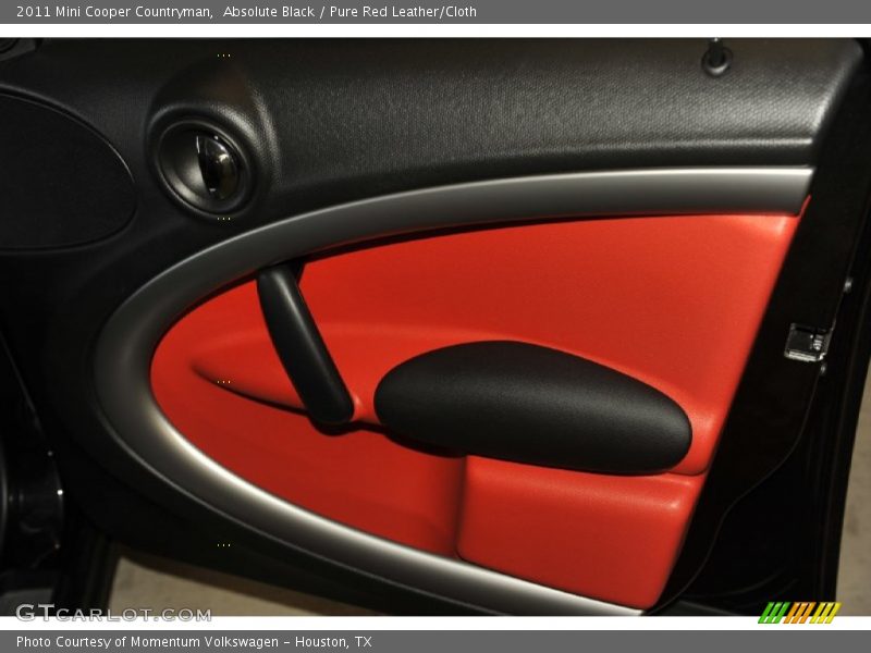 Absolute Black / Pure Red Leather/Cloth 2011 Mini Cooper Countryman
