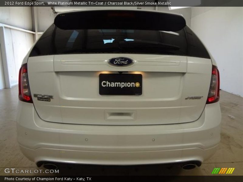 White Platinum Metallic Tri-Coat / Charcoal Black/Silver Smoke Metallic 2012 Ford Edge Sport