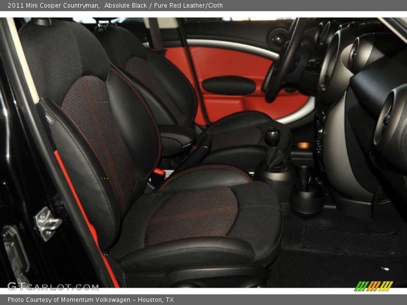 Absolute Black / Pure Red Leather/Cloth 2011 Mini Cooper Countryman