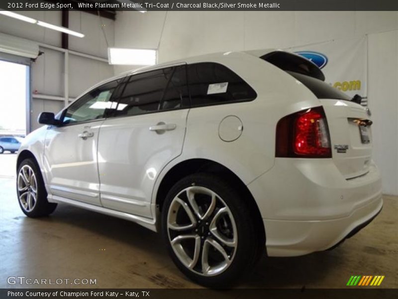 White Platinum Metallic Tri-Coat / Charcoal Black/Silver Smoke Metallic 2012 Ford Edge Sport