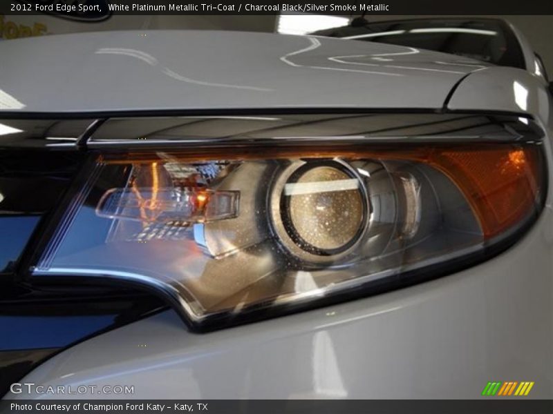 White Platinum Metallic Tri-Coat / Charcoal Black/Silver Smoke Metallic 2012 Ford Edge Sport