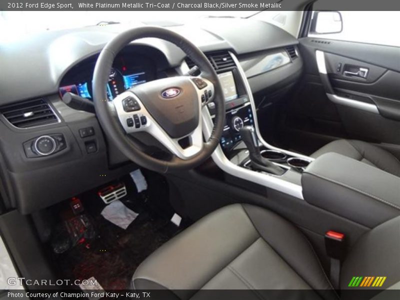 Charcoal Black/Silver Smoke Metallic Interior - 2012 Edge Sport 