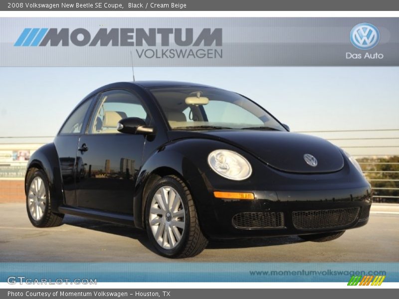 Black / Cream Beige 2008 Volkswagen New Beetle SE Coupe