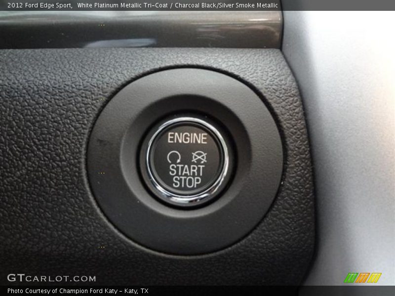 White Platinum Metallic Tri-Coat / Charcoal Black/Silver Smoke Metallic 2012 Ford Edge Sport