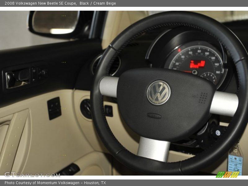 Black / Cream Beige 2008 Volkswagen New Beetle SE Coupe