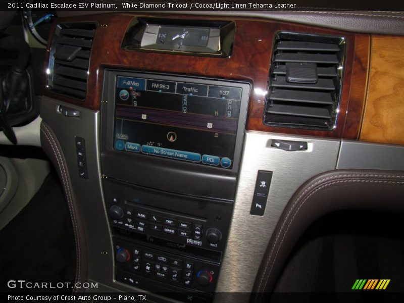 White Diamond Tricoat / Cocoa/Light Linen Tehama Leather 2011 Cadillac Escalade ESV Platinum