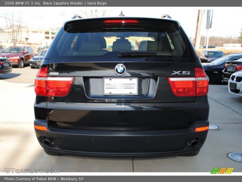 Black Sapphire Metallic / Sand Beige 2008 BMW X5 3.0si