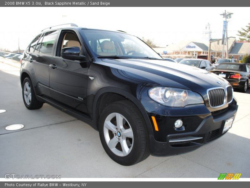 Black Sapphire Metallic / Sand Beige 2008 BMW X5 3.0si