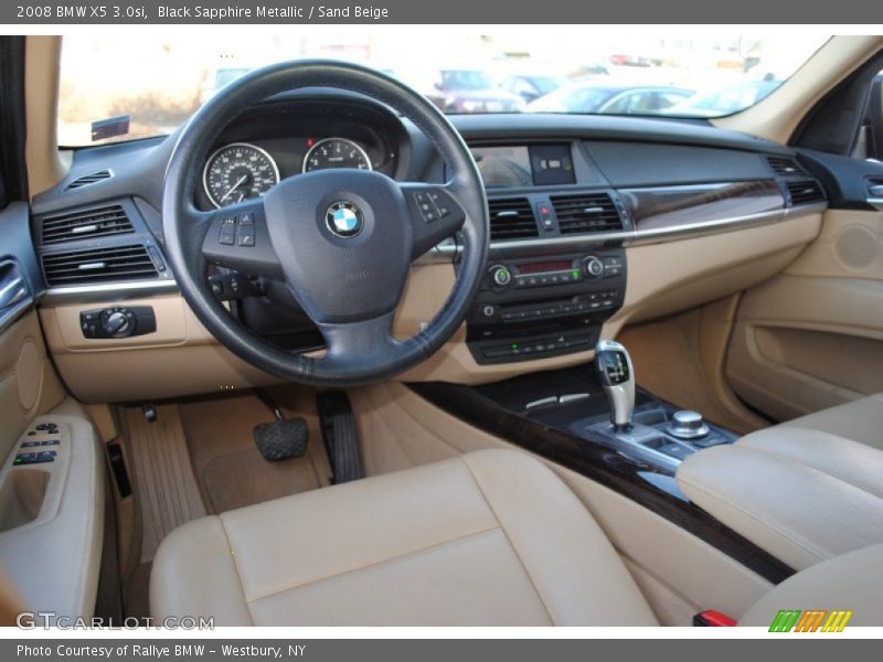 Black Sapphire Metallic / Sand Beige 2008 BMW X5 3.0si