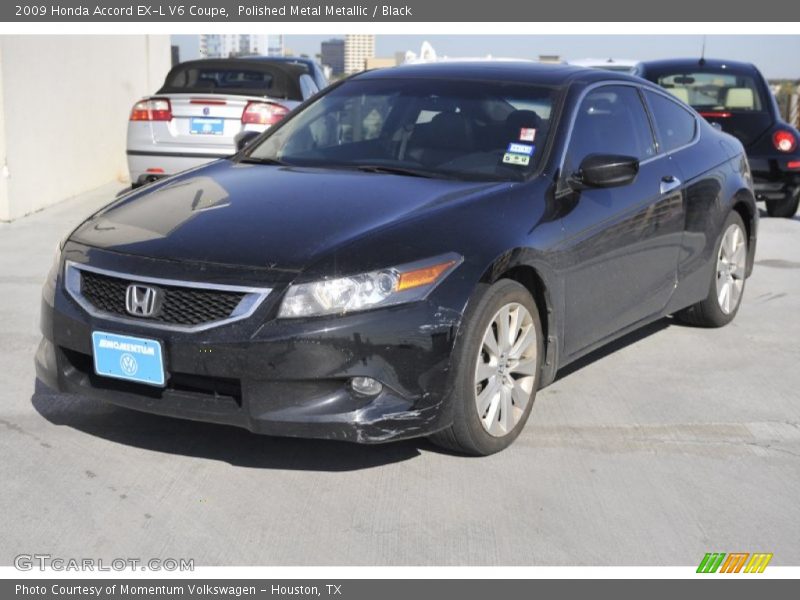 Polished Metal Metallic / Black 2009 Honda Accord EX-L V6 Coupe