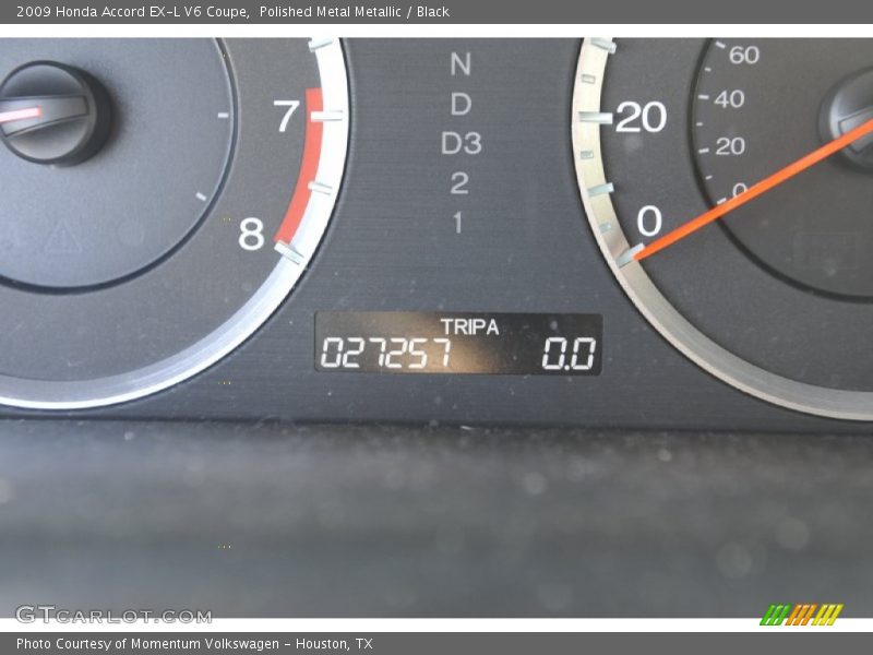 Polished Metal Metallic / Black 2009 Honda Accord EX-L V6 Coupe