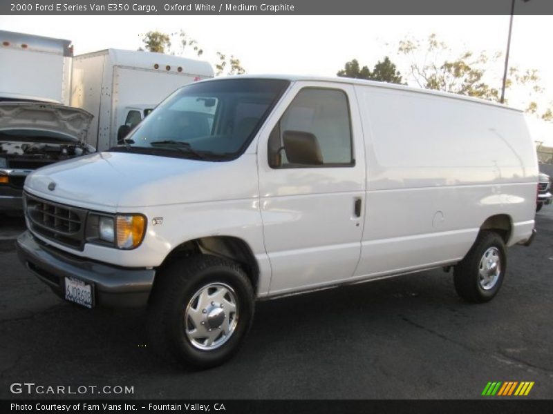 Oxford White / Medium Graphite 2000 Ford E Series Van E350 Cargo