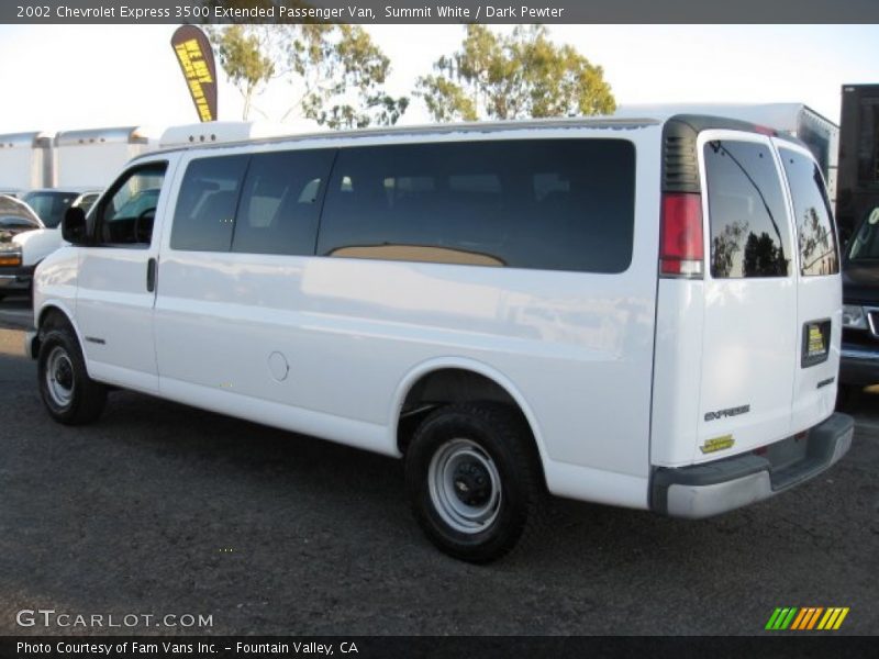 Summit White / Dark Pewter 2002 Chevrolet Express 3500 Extended Passenger Van