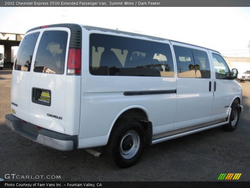 Summit White / Dark Pewter 2002 Chevrolet Express 3500 Extended Passenger Van