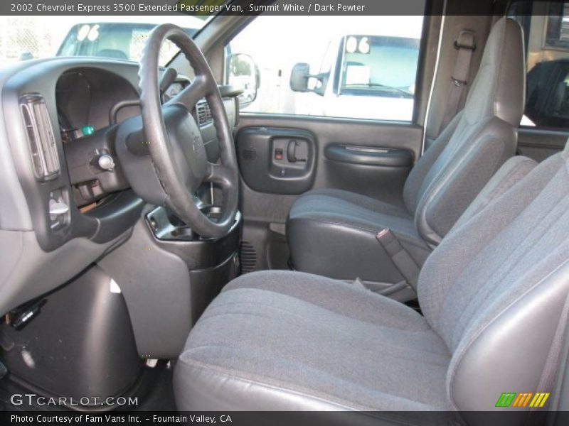 Summit White / Dark Pewter 2002 Chevrolet Express 3500 Extended Passenger Van