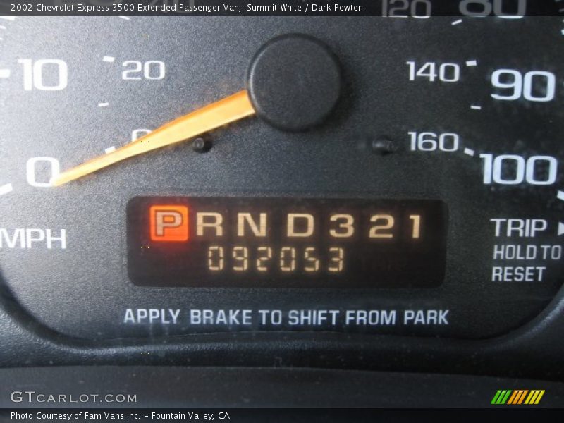 Summit White / Dark Pewter 2002 Chevrolet Express 3500 Extended Passenger Van