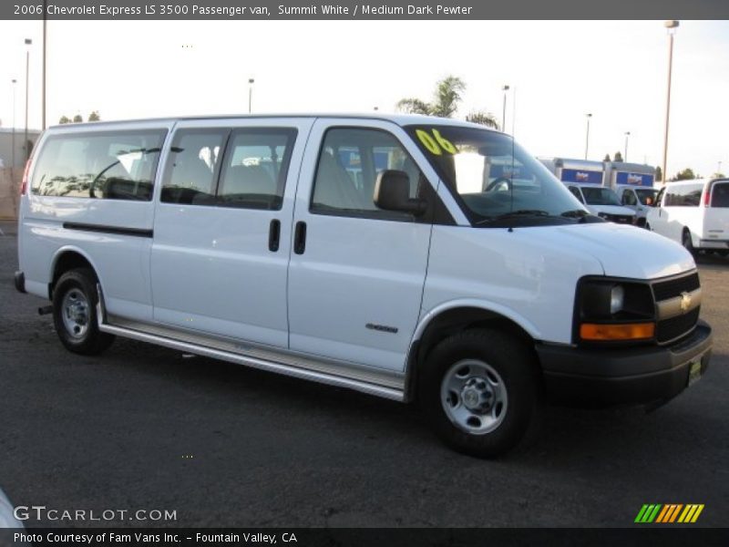 Summit White / Medium Dark Pewter 2006 Chevrolet Express LS 3500 Passenger van