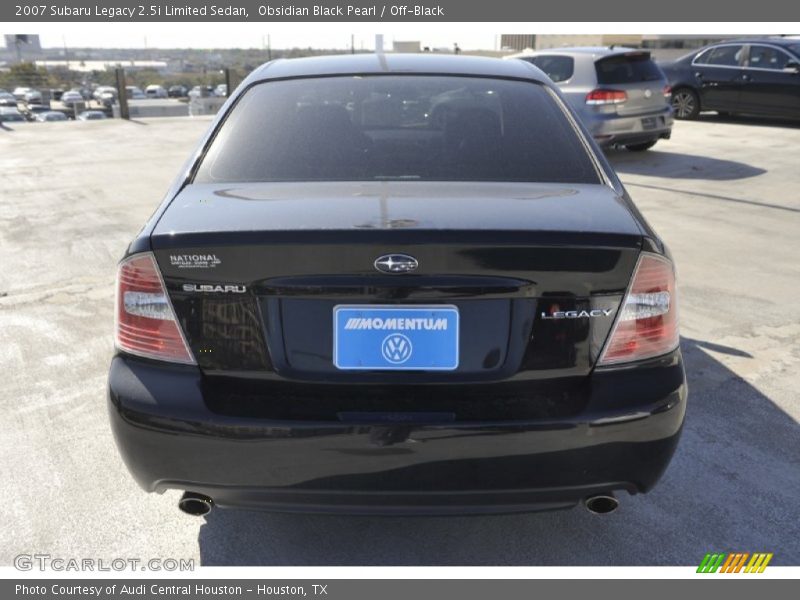 Obsidian Black Pearl / Off-Black 2007 Subaru Legacy 2.5i Limited Sedan