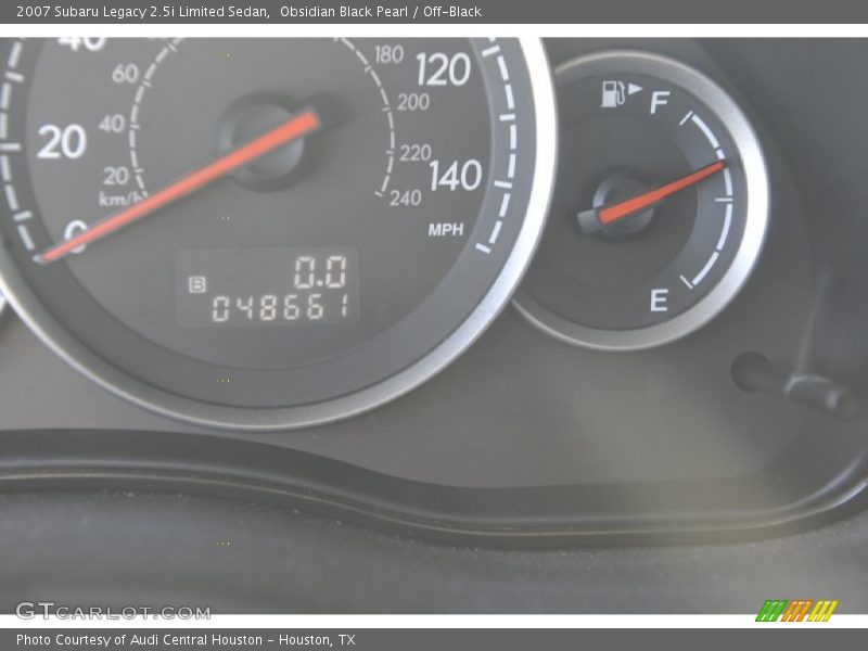 Obsidian Black Pearl / Off-Black 2007 Subaru Legacy 2.5i Limited Sedan