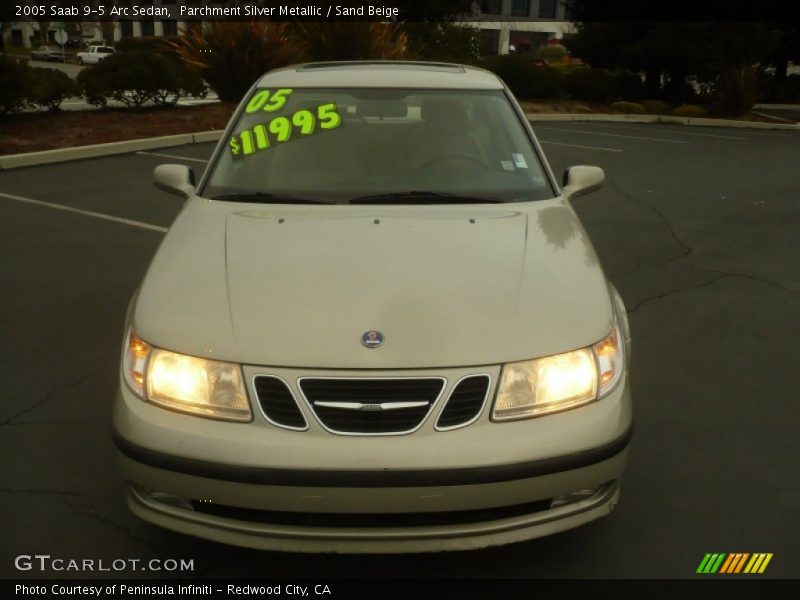 Parchment Silver Metallic / Sand Beige 2005 Saab 9-5 Arc Sedan