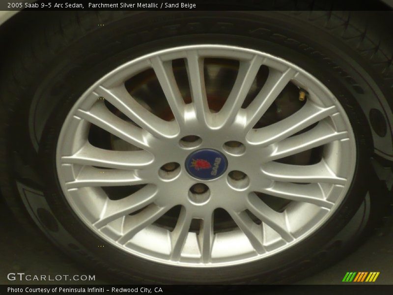 Parchment Silver Metallic / Sand Beige 2005 Saab 9-5 Arc Sedan