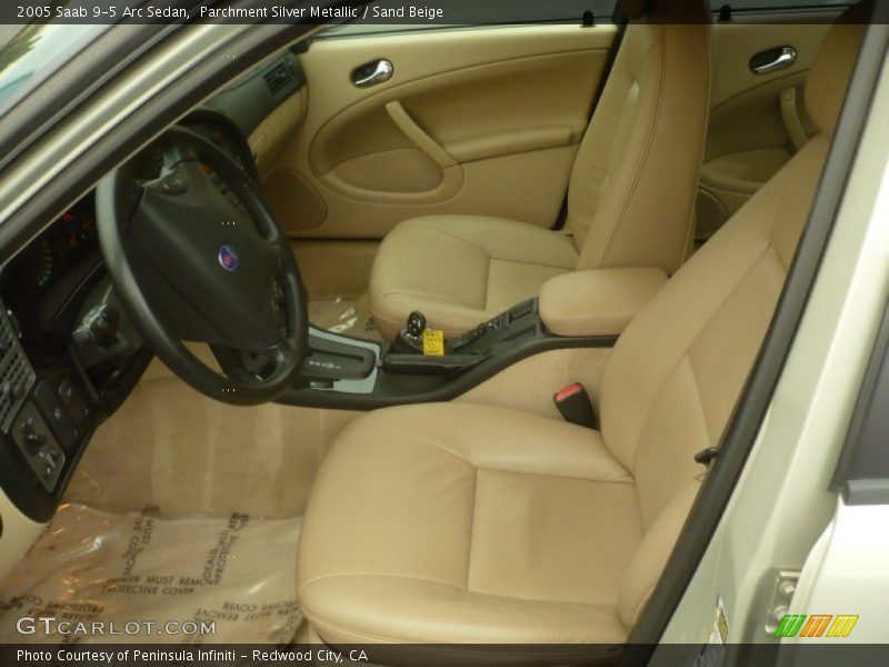Parchment Silver Metallic / Sand Beige 2005 Saab 9-5 Arc Sedan