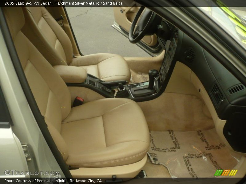 Parchment Silver Metallic / Sand Beige 2005 Saab 9-5 Arc Sedan
