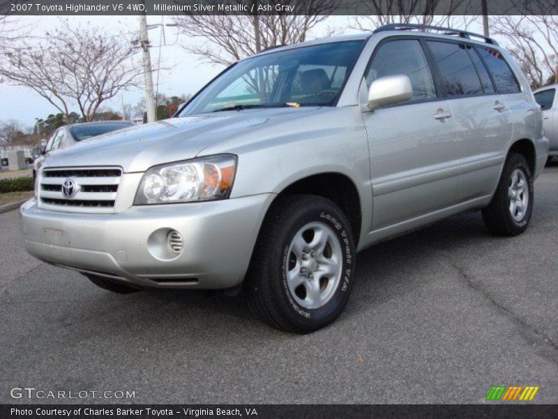 Millenium Silver Metallic / Ash Gray 2007 Toyota Highlander V6 4WD