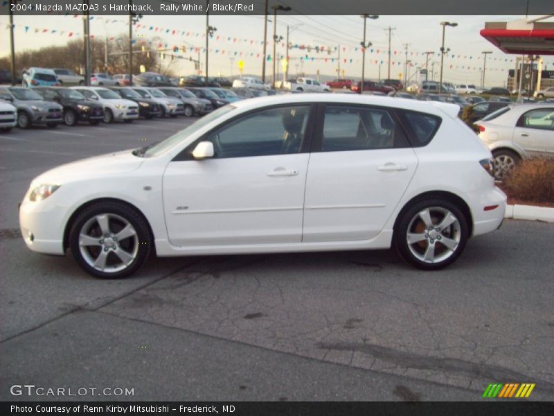 Rally White / Black/Red 2004 Mazda MAZDA3 s Hatchback