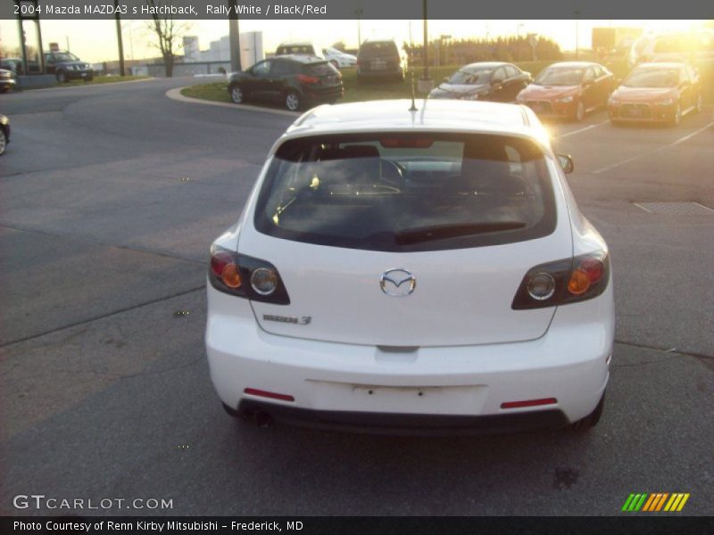 Rally White / Black/Red 2004 Mazda MAZDA3 s Hatchback