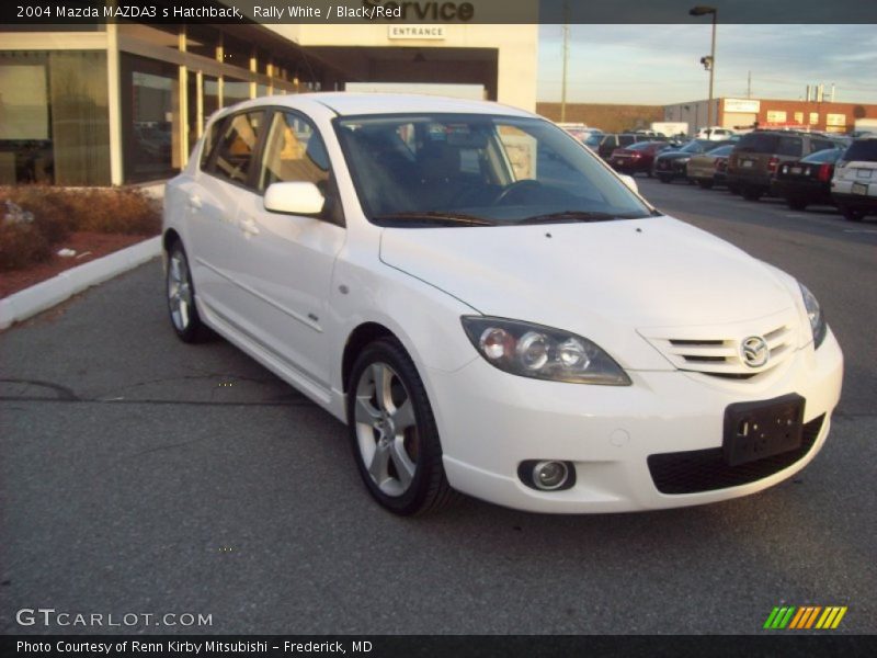 Rally White / Black/Red 2004 Mazda MAZDA3 s Hatchback