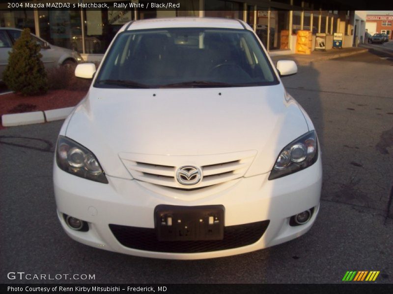 Rally White / Black/Red 2004 Mazda MAZDA3 s Hatchback