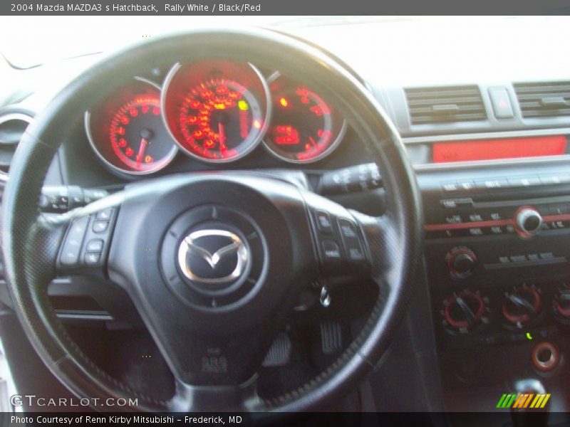 Rally White / Black/Red 2004 Mazda MAZDA3 s Hatchback