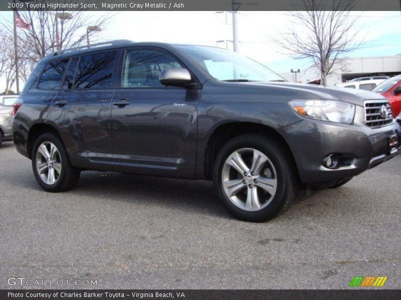Magnetic Gray Metallic / Ash 2009 Toyota Highlander Sport