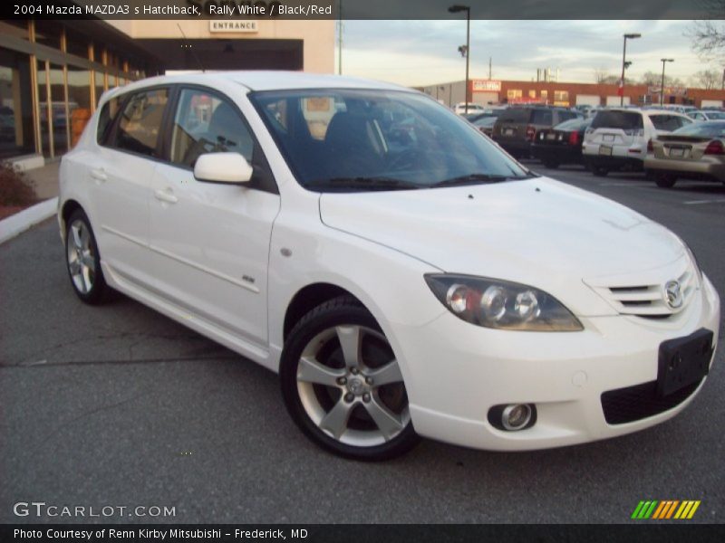 Rally White / Black/Red 2004 Mazda MAZDA3 s Hatchback