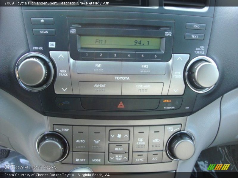 Magnetic Gray Metallic / Ash 2009 Toyota Highlander Sport