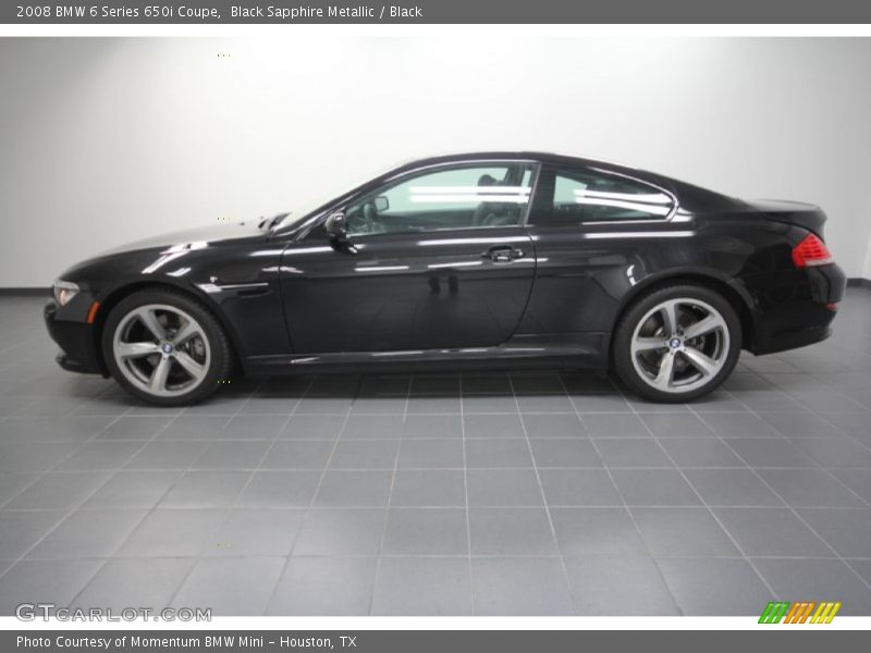 Black Sapphire Metallic / Black 2008 BMW 6 Series 650i Coupe