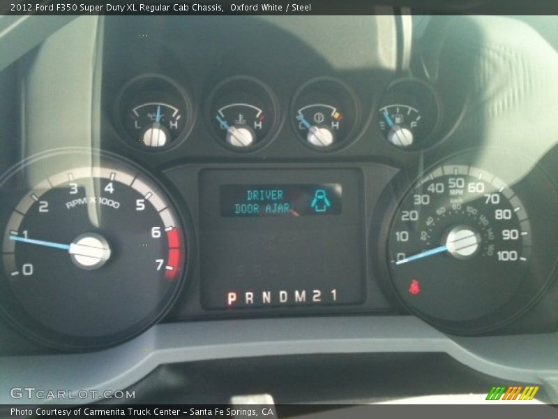 Oxford White / Steel 2012 Ford F350 Super Duty XL Regular Cab Chassis