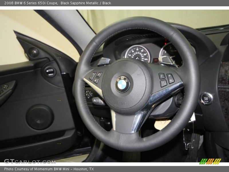 Black Sapphire Metallic / Black 2008 BMW 6 Series 650i Coupe