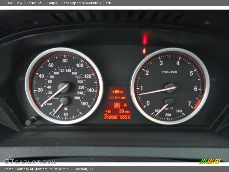 Black Sapphire Metallic / Black 2008 BMW 6 Series 650i Coupe