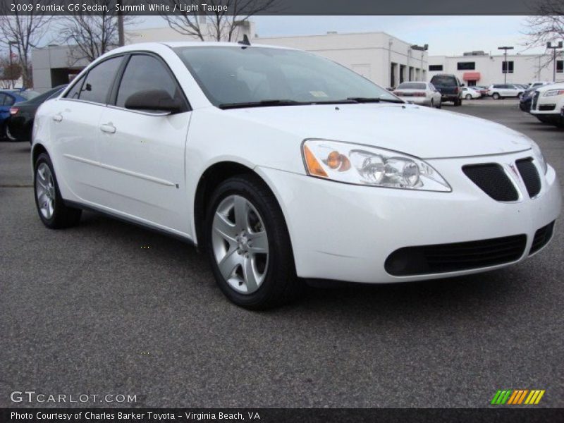 Summit White / Light Taupe 2009 Pontiac G6 Sedan