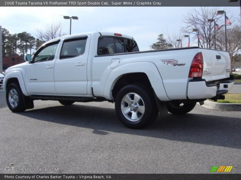 Super White / Graphite Gray 2008 Toyota Tacoma V6 PreRunner TRD Sport Double Cab