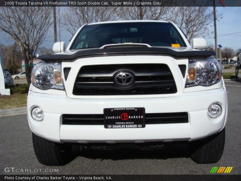 Super White / Graphite Gray 2008 Toyota Tacoma V6 PreRunner TRD Sport Double Cab