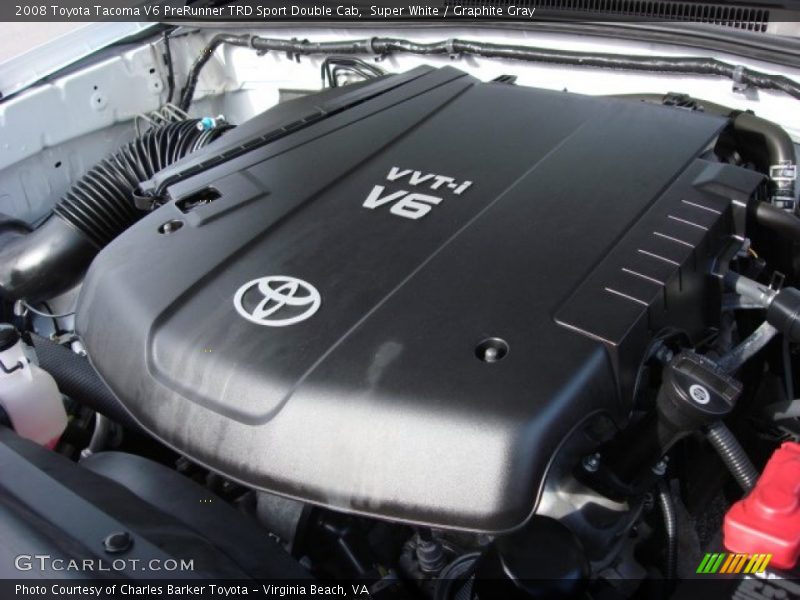 Super White / Graphite Gray 2008 Toyota Tacoma V6 PreRunner TRD Sport Double Cab