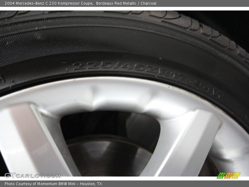 Bordeaux Red Metallic / Charcoal 2004 Mercedes-Benz C 230 Kompressor Coupe