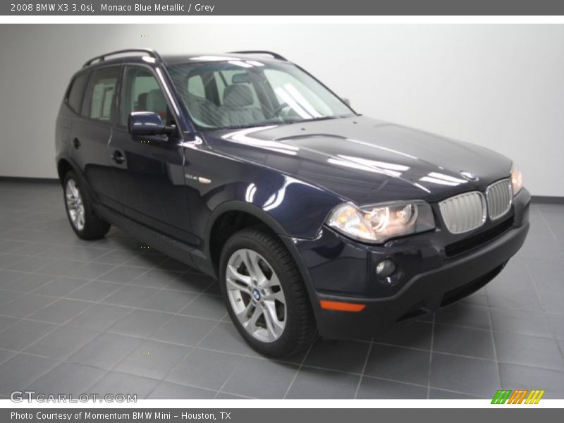 Monaco Blue Metallic / Grey 2008 BMW X3 3.0si