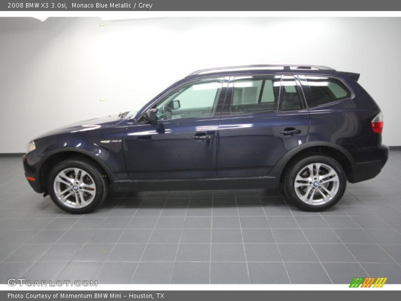 Monaco Blue Metallic / Grey 2008 BMW X3 3.0si