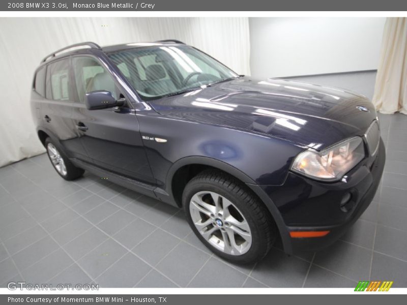 Monaco Blue Metallic / Grey 2008 BMW X3 3.0si