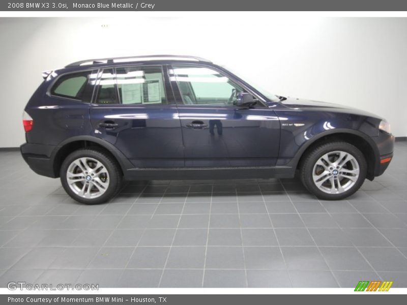 Monaco Blue Metallic / Grey 2008 BMW X3 3.0si