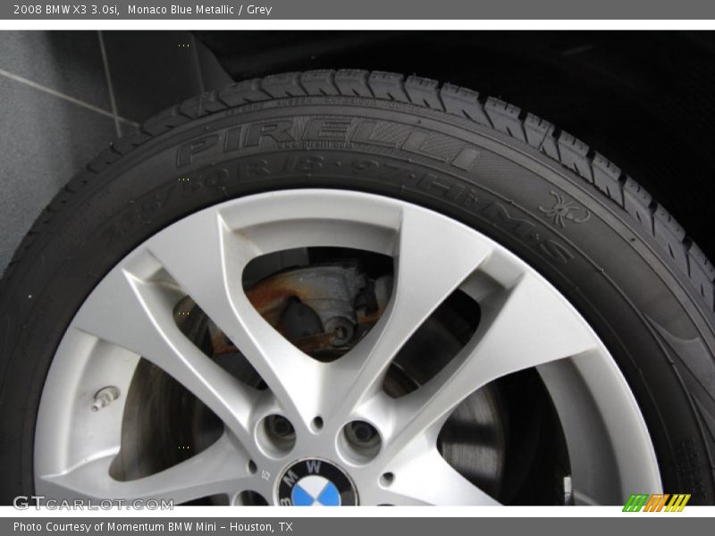 Monaco Blue Metallic / Grey 2008 BMW X3 3.0si